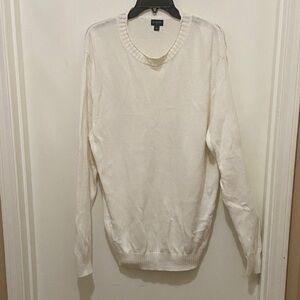 J. Crew Men's White Crewneck Sweater